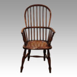 Set of 4 Antique stick back armchairs - Image 4