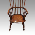 Set of 4 Antique stick back armchairs - Image 6