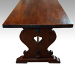 Oak refectory dining table - Image 7