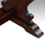 Oak refectory dining table - Image 6