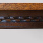 Oak refectory draw leaf dining table - Image 6