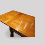 Oak refectory draw leaf dining table - Image 3