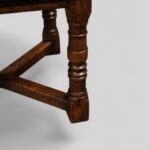 Oak refectory draw leaf dining table - Image 7
