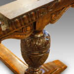 Harrods 1920's Oak refectory draw-leaf dining table - Image 3