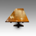 Harrods 1920's Oak refectory draw-leaf dining table - Image 4