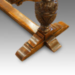 Harrods 1920's Oak refectory draw-leaf dining table - Image 10