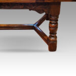 Oak refectory draw leaf dining table - Image 8