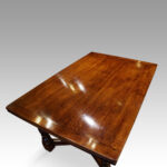 Oak refectory draw leaf dining table - Image 5