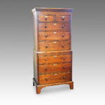 1920's oak tallboy chest of small size