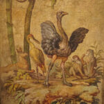 Pair Antique painted wall panels - Image 3