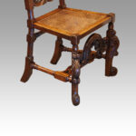 Pair of Victorian Carolean style oak chairs - Image 6