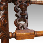 Pair of Victorian Carolean style oak chairs - Image 5