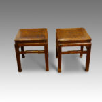Pair of Chinese Elm end tables - Image 5