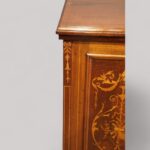 Pair Edwardian inlaid bedside cabinets - Image 4