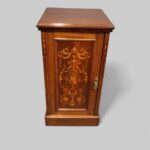 Pair Edwardian inlaid bedside cabinets - Image 3