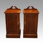 Pair Edwardian mahogany bedside cabinets