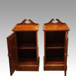 Pair Edwardian mahogany bedside cabinets - Image 2