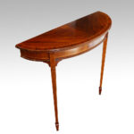 Edwardian mahogany demi lune tables - Image 7