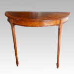 Edwardian mahogany demi lune tables - Image 6