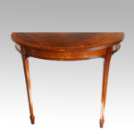 Edwardian mahogany demi lune tables - Image 4