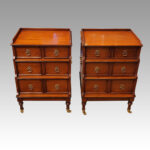 Pair of Georgian style bedside chests