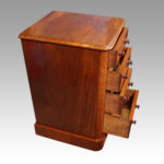 Pair Victorian mahogany bedside chests - Image 6