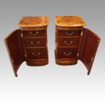 Pair Victorian walnut bedside cabinets - Image 3