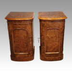 Pair Victorian walnut bedside cabinets - Image 6