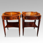 Pair inlaid mahogany end tables - Image 8