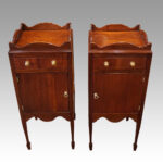 Pair mahogany bedside cabinets