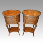 Pair of Antique oval side tables