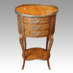 Pair of Antique oval side tables - Image 8