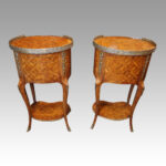 Pair of Antique oval side tables - Image 5