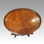 Pair of Antique oval side tables - Image 2