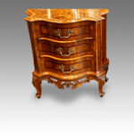 Antique serpentine bedside chests - Image 9