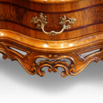 Antique serpentine bedside chests - Image 8