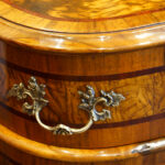 Antique serpentine bedside chests - Image 5