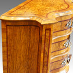 Antique serpentine bedside chests - Image 4