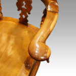 Pair Victorian Yew Broad Arm Windsor chairs - Image 9