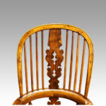 Pair Victorian Yew Broad Arm Windsor chairs - Image 7