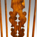 Pair Victorian Yew Broad Arm Windsor chairs - Image 8
