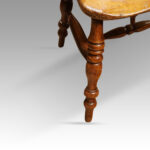 Pair Victorian Yew Broad Arm Windsor chairs - Image 6