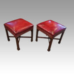 Edwardian Chippendale mahogany stools - Image 8