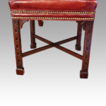 Edwardian Chippendale mahogany stools - Image 7