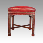 Edwardian Chippendale mahogany stools - Image 3