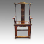 Pair of Chinese yoke back armchairs - Image 11