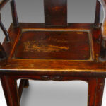 Pair of Chinese yoke back armchairs - Image 7