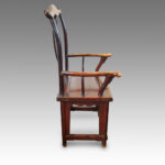 Pair of Chinese yoke back armchairs - Image 4