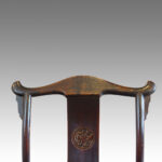 Pair of Chinese yoke back armchairs - Image 2