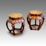 Pair of Chinese inlaid stands